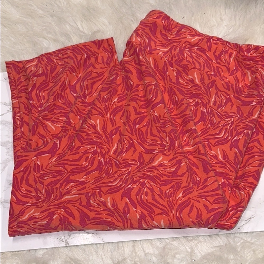 Terra & Sky Red Patterned Pants size 4X